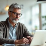 Personne gérant son compte Caisse d'Épargne en ligne sur un ordinateur portable moderne